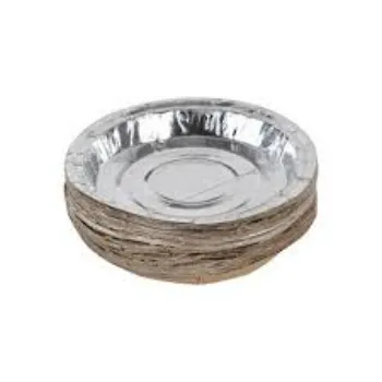Silver Foil Paper Plate 